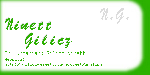 ninett gilicz business card
